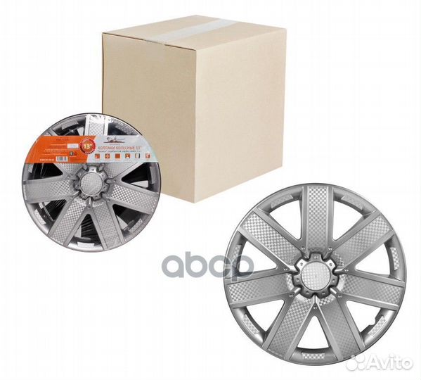 Колпаки колесные 16 Гелакси, серебристый, карбо