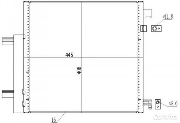 Радиатор кондиционера chevrolet Spark 1.0 10