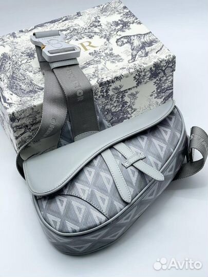 Dior Essentials Saddle Bag Gray
