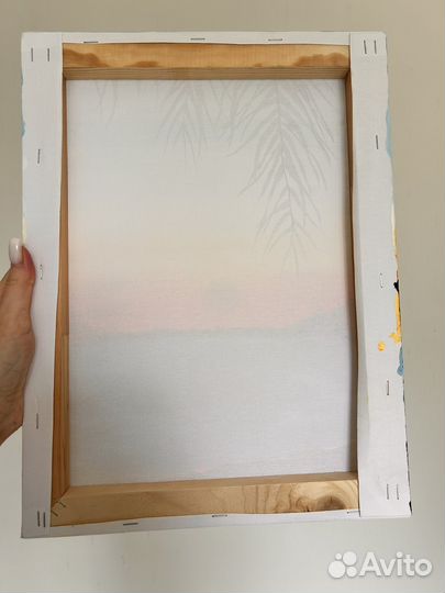 Картина холст 40*30.Акрил.Романтика заката