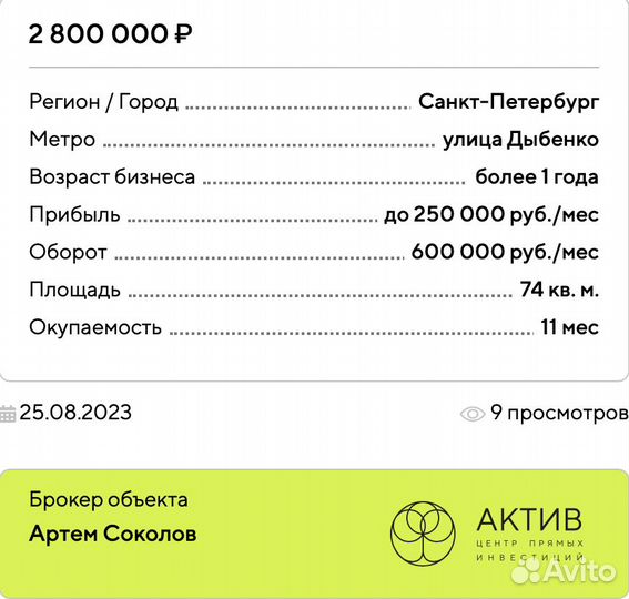 Готовый бизнес. Кальянная на Большевиков