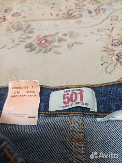 Мужские джинсы levis 501 новые