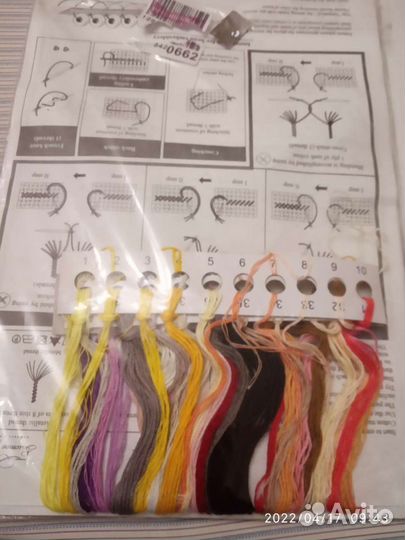 Набор для вышивания золотое руно остатки