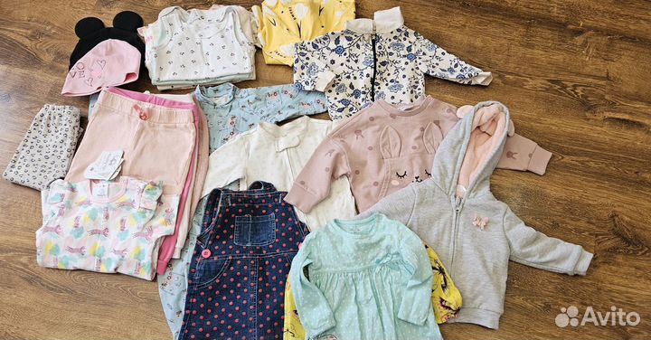 Одежда для девочек с 74размера до 1,5 года