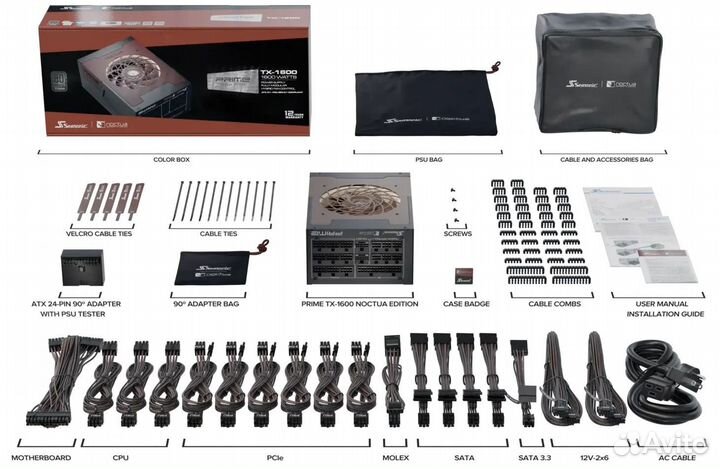 Блок питания Seasonic Prime TX-1600 Noctua Edition