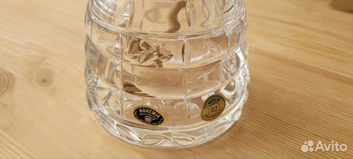 Ваза чаша для мёда (пчёлка) Богемия