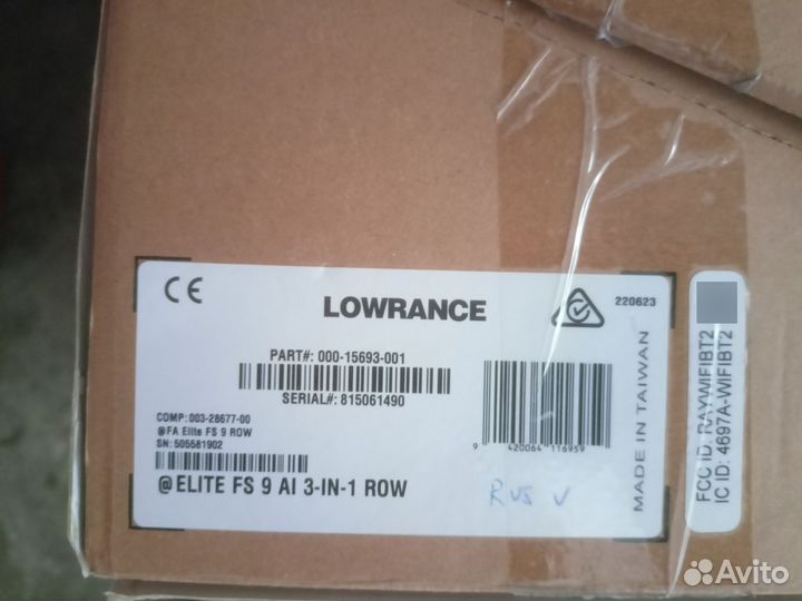 Эхолот lowrance elite 9 fs бу с датчиком 3в1