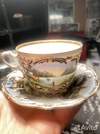 Чайная пара старая антикварная