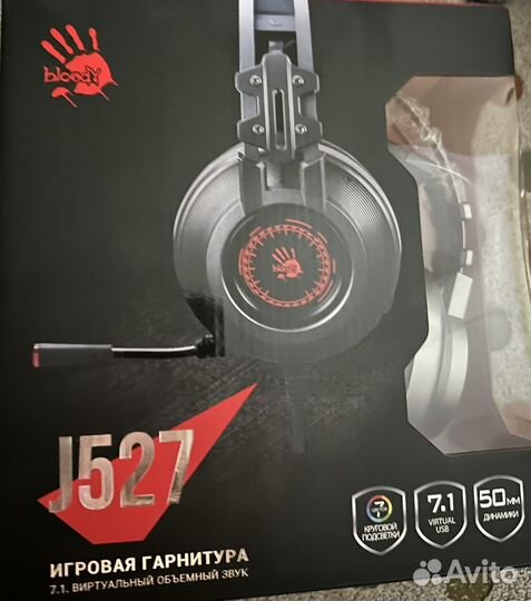Игровые наушники A4tech bloody J527 Новые