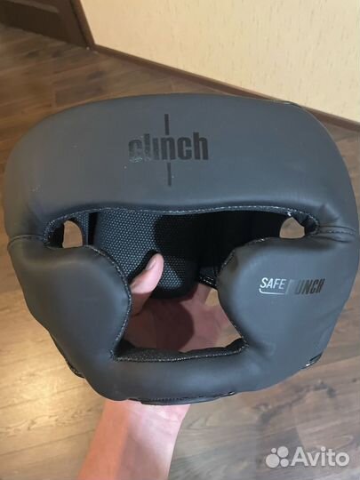 Боксерский шлем Clinch Mist Full Face черный