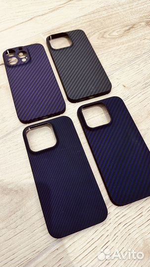 Чехлы из карбона (карбоновые) 14 Pro / 14 Pro Max