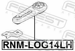 Подушка двигателя перед лев rnmlog14LH Febest
