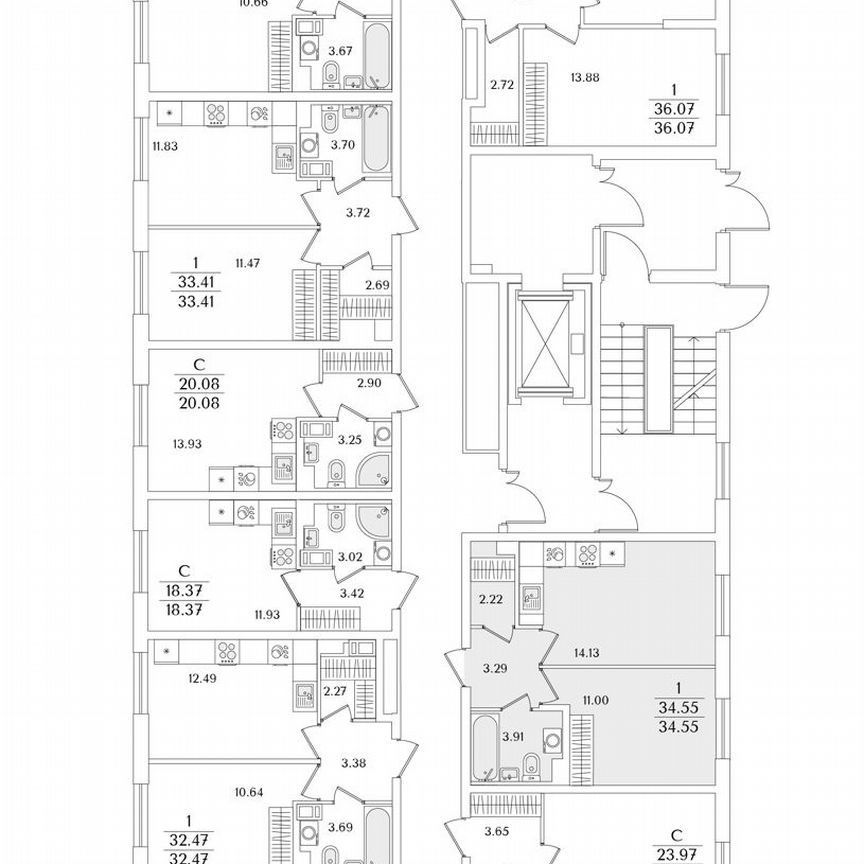 1-к. квартира, 34,6 м², 2/9 эт.