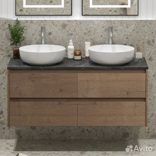 Мебель для ванной BelBagno Kraft-1200-4C-KEP-120-2-MNO Rovere Tabacco