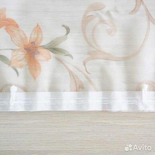 Комплект штор для кухни Иллюзия 300х150 см, персик