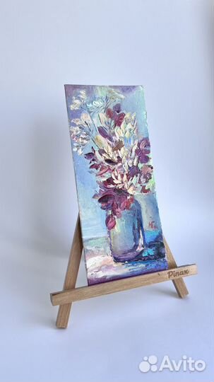 Картина маслом на картоне 