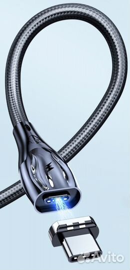Кабель USB-Type-С, 66W, с магнитным наконечником