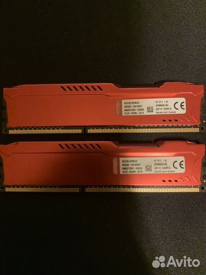 Оперативная память Kingston HyperX fury ddr3 2x4gb