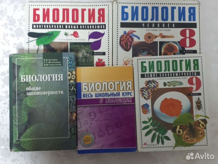 Биология 7, 8, 9, 10 и 11 класс и в таблицах