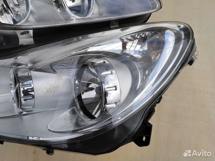 Фары передние Хром на Opel Corsa D Дорестайлинг