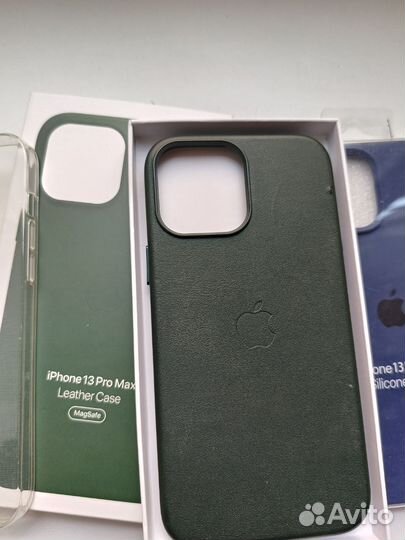 Чехол на iPhone 13 pro max кожаный