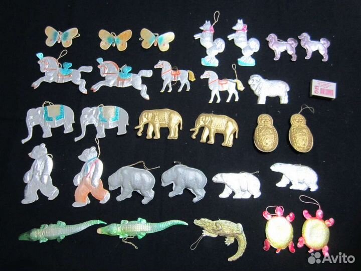 Новогодние игрушки СССР картонаж