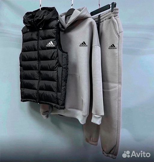 Спортивный костюм Adidas тройка теплый