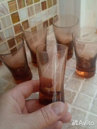 Стопки из тонированного стекла