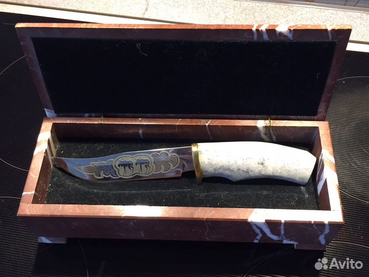 Шкатулка камень и сувенирный нож СССР