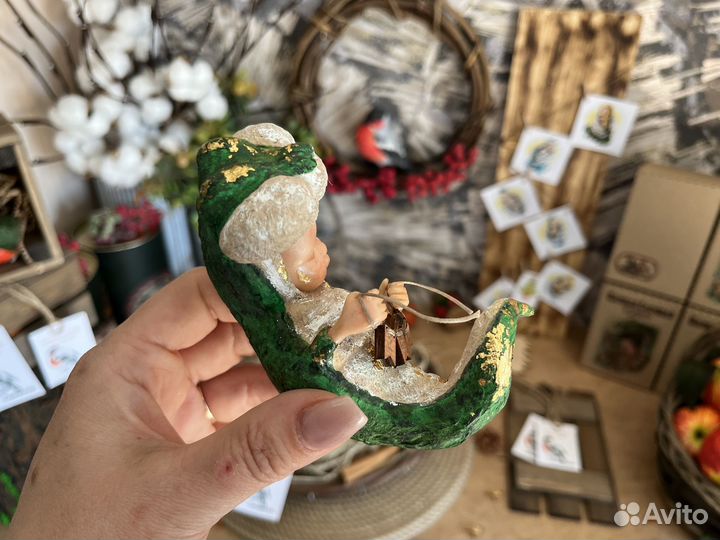 Коллекционная ватная игрушка символ года Змеи