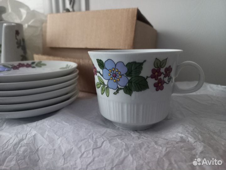 Новый чайно-кофейный сервиз гдр (29 предметов)