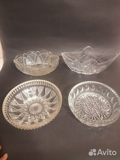 Хрустальная конфетница салатник СССР