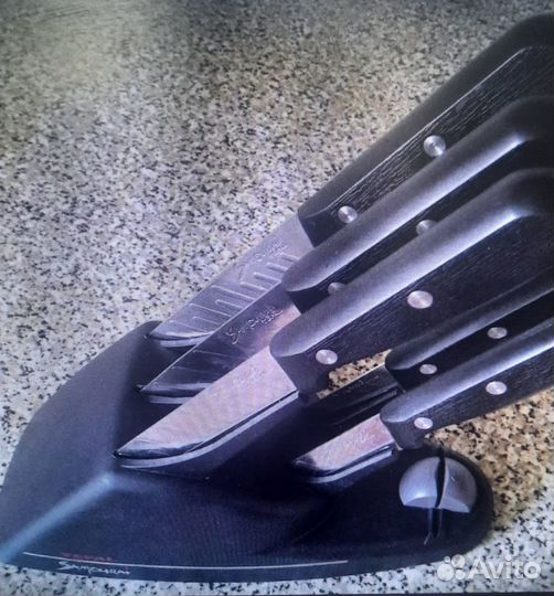 Набор ножей tefal samurai новые на подставке
