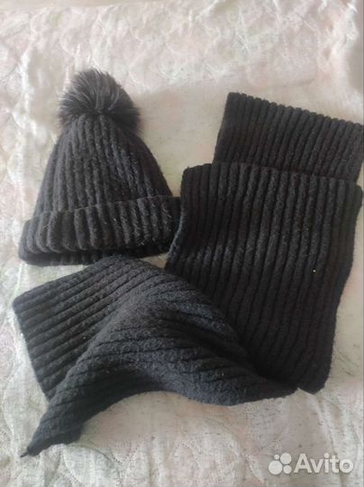 Шапка и шарф женские