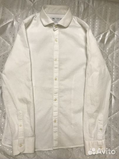 Рубашка Zara для мальчика на р.152 Белая