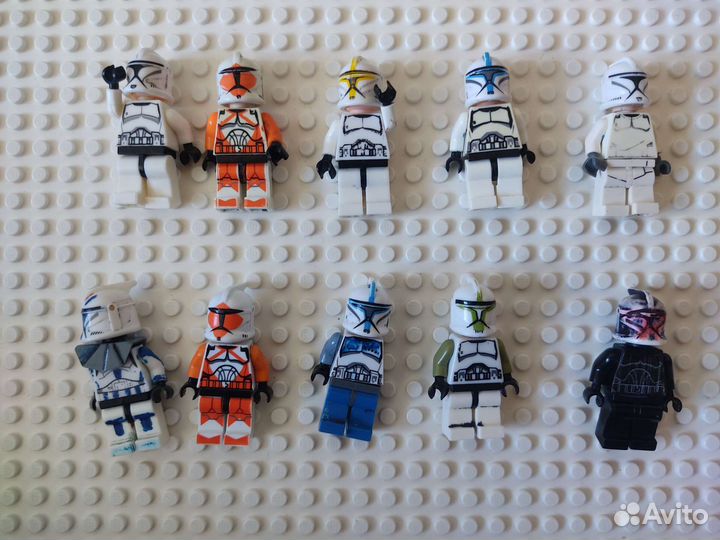 Lego Star Wars минифигурки клоны, дроиды