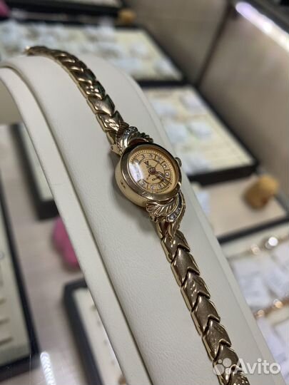 Женские золотые часы Яшма 585 18.3гр (кир)