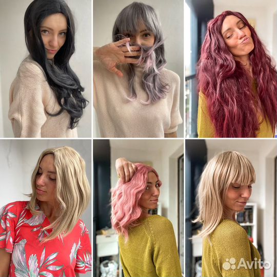 Новый Парик блонд шатен бордо русый