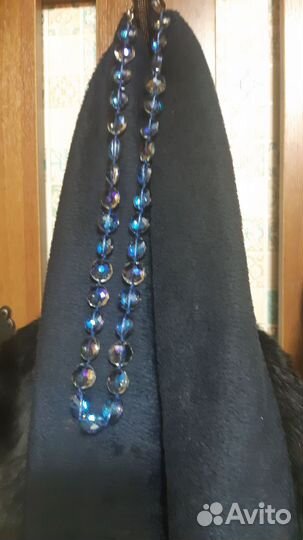 Бусы из натурального горного хрусталя