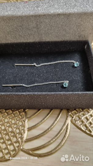 Серебряные серьги.Протяжки