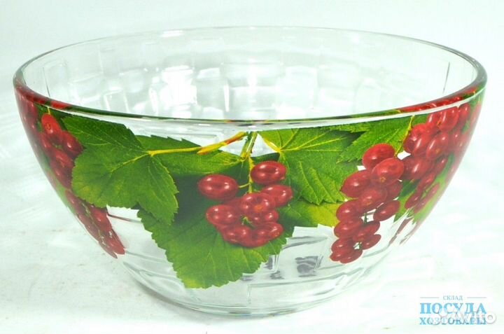 Салатник Сред Круг деколь Красн смородин/уп18/ Ч