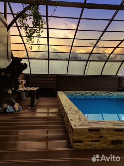 Русская баня на дровах с купелями и мангалом