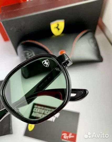 Очки ray ban ferrari зеленые