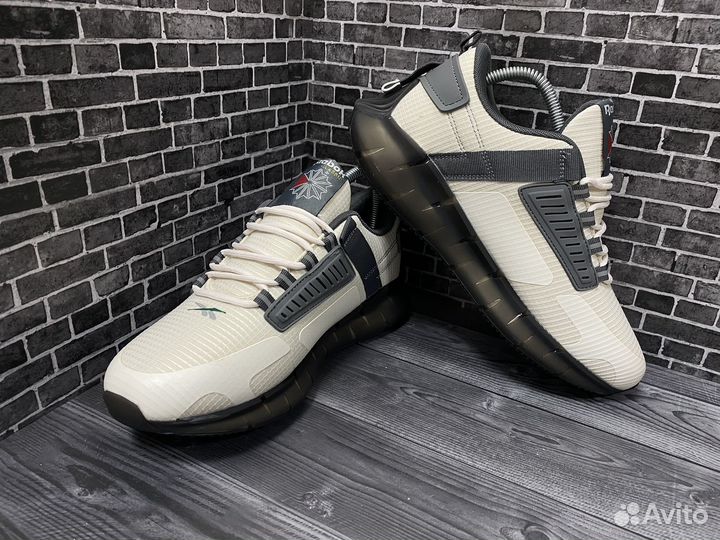 Кроссовки белые reebok zig kinetica