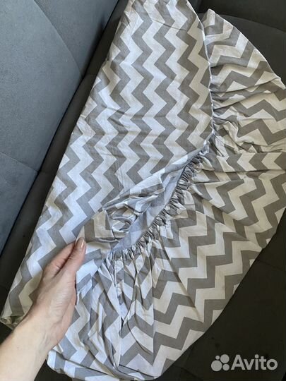 Бортики подушки + простынь на резинке