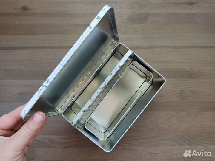 Ящик ёмкость коробочка жестяная IKEA