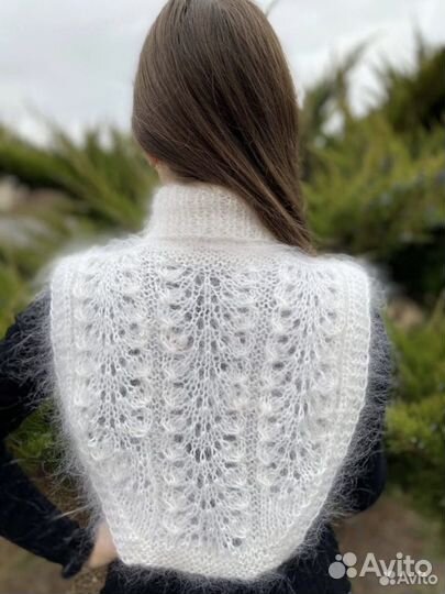 Манишка пуховая Пуховый шарф Пуховый воротник