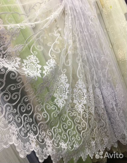 Тюль корт, готовые комплекты