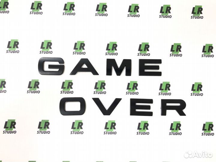 Буквы Game Over черные матовые металл