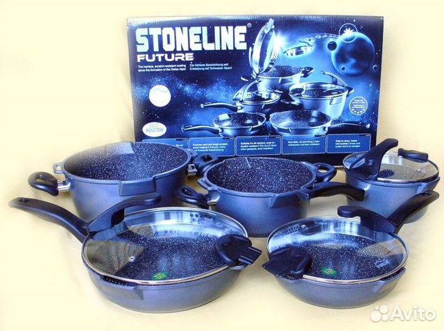 Stoneline future набор 8 пр. с каменным покрытием